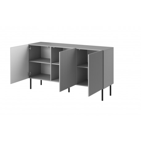 ASENSIO KM-1 Kommode 150cm - LysGrå / Sort