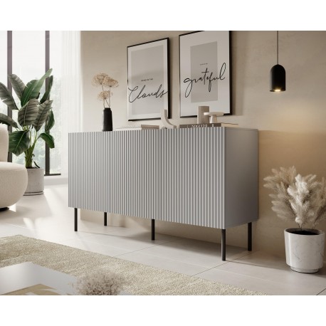 ASENSIO KM-1 Kommode 150cm - LysGrå / Sort
