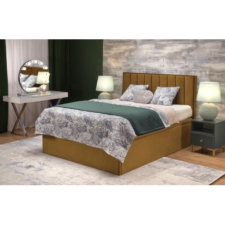 ASENTO 160x200 seng - sennepsfarvet