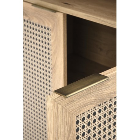 BORNEO REG-1 reol, artisan eg / Sort