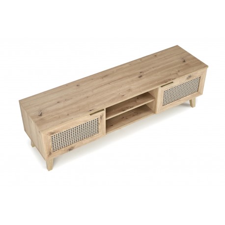 BORNEO TV bord 150 cm - Artisan eg / Sort