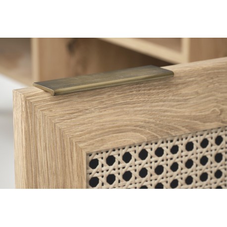BORNEO TV bord 150 cm - Artisan eg / Sort