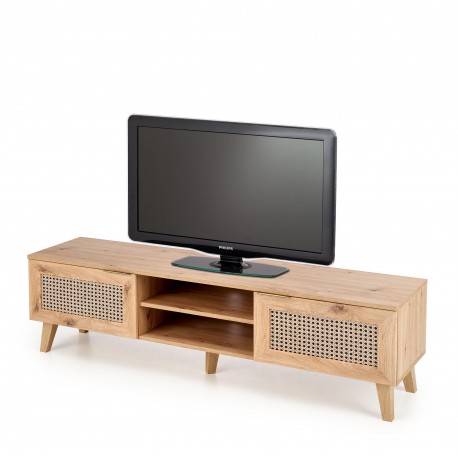 BORNEO TV bord 150 cm - Artisan eg / Sort