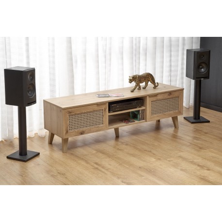 BORNEO TV bord 150 cm - Artisan eg / Sort