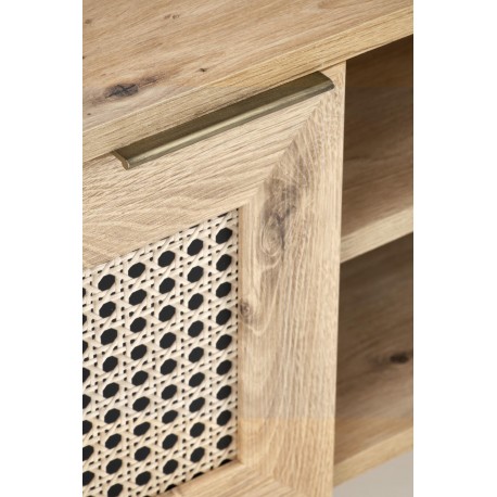 BORNEO TV bord 150 cm - Artisan eg / Sort