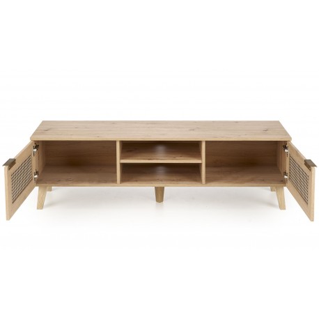 BORNEO TV bord 150 cm - Artisan eg / Sort