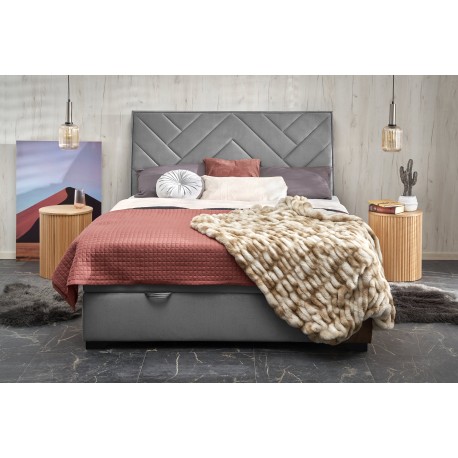 CONTINENTAL I -160x200cm seng med opbevaring - Grå - Monolith 85