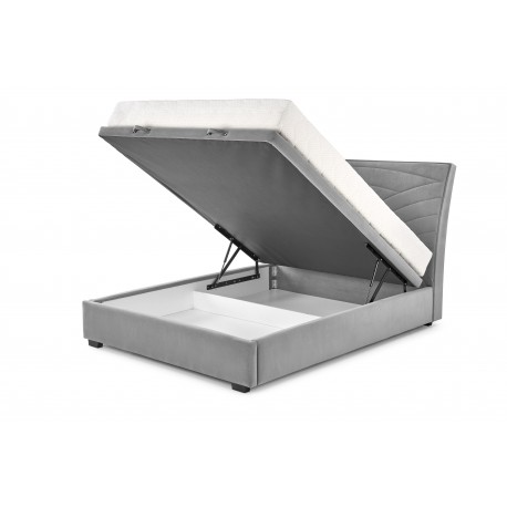 CONTINENTAL I -160x200cm seng med opbevaring - Grå - Monolith 85