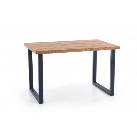 HORUS Spisebord 126cm kan udvides til 206cm - Lys Eg, Sort Stål