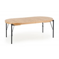 INFERNO Spisebord 100cm kan udvides til 300cm - Natur eg / Sort
