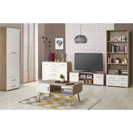 LIMA RTV1, TV Bord 137cm Sonoma eg. og Hvid