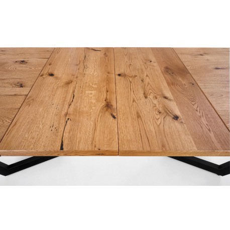 MASSIVE Spisebord 160cm kan udvides til 340cm - lys eg / Sort