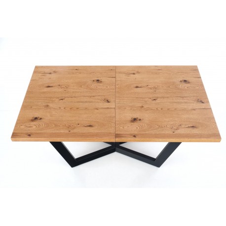 MASSIVE Spisebord 160cm kan udvides til 340cm - lys eg / Sort