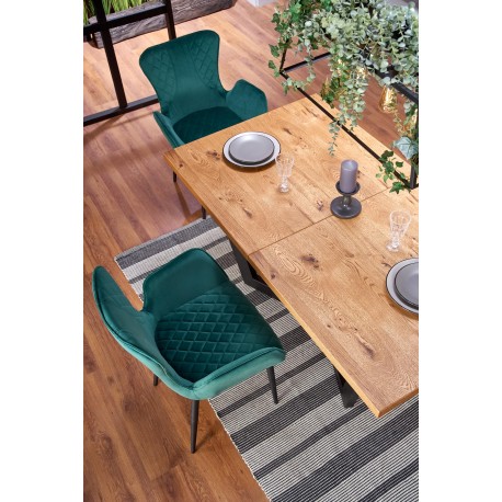 MASSIVE Spisebord 160cm kan udvides til 340cm - lys eg / Sort