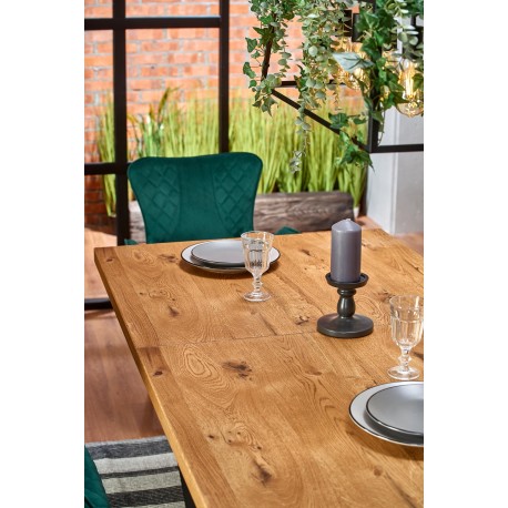 MASSIVE Spisebord 160cm kan udvides til 340cm - lys eg / Sort
