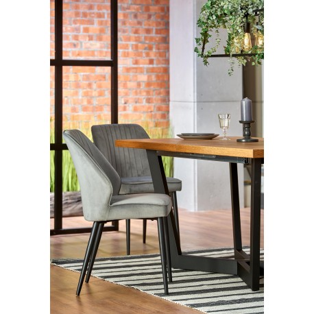 MASSIVE Spisebord 160cm kan udvides til 340cm - lys eg / Sort