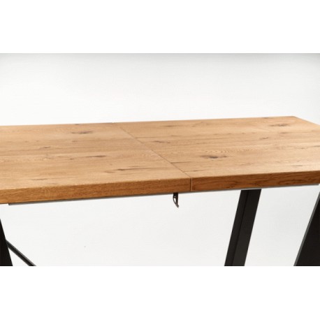MASSIVE Spisebord 160cm kan udvides til 340cm - lys eg / Sort