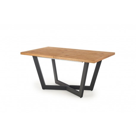 MASSIVE Spisebord 160cm kan udvides til 340cm - lys eg / Sort