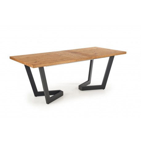 MASSIVE Spisebord 160cm kan udvides til 340cm - lys eg / Sort