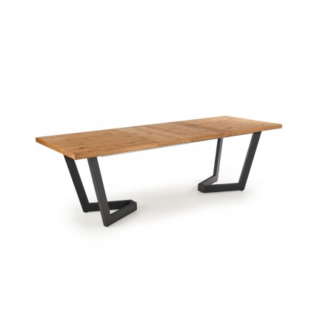 MASSIVE Spisebord 160cm kan udvides til 340cm - lys eg / Sort