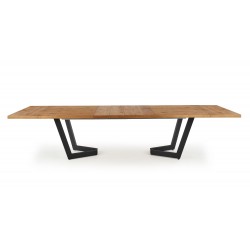 MASSIVE Spisebord 160cm kan udvides til 340cm - lys eg / Sort