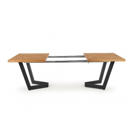 MASSIVE Spisebord 160cm kan udvides til 340cm - lys eg / Sort