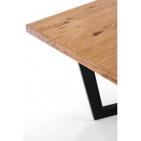 MASSIVE Spisebord 160cm kan udvides til 340cm - lys eg / Sort