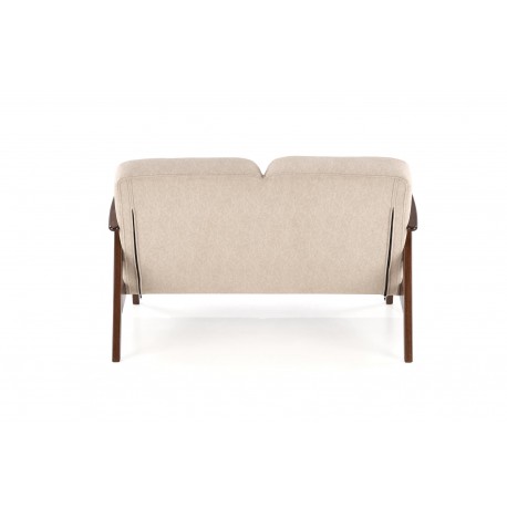MILANO 2S sofa, Beige CASTEL#15 / mørk Valnød