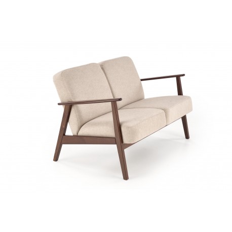 MILANO 2S sofa, Beige CASTEL#15 / mørk Valnød