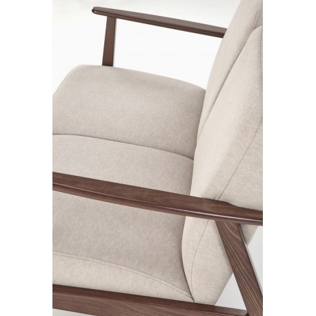 MILANO 2S sofa, Beige CASTEL#15 / mørk Valnød