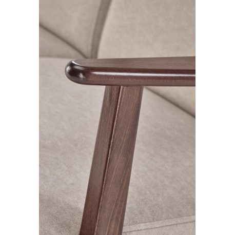 MILANO 2S sofa, Beige CASTEL#15 / mørk Valnød
