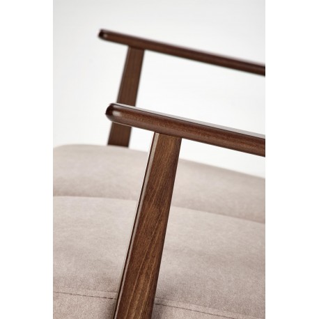 MILANO 2S sofa, Beige CASTEL#15 / mørk Valnød