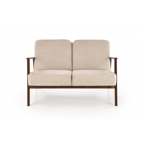 MILANO 2S sofa, Beige CASTEL#15 / mørk Valnød