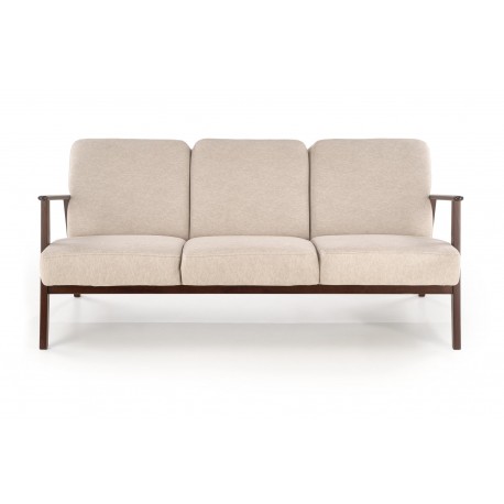 MILANO 3S sofa, Beige CASTEL#15 / mørk Valnød