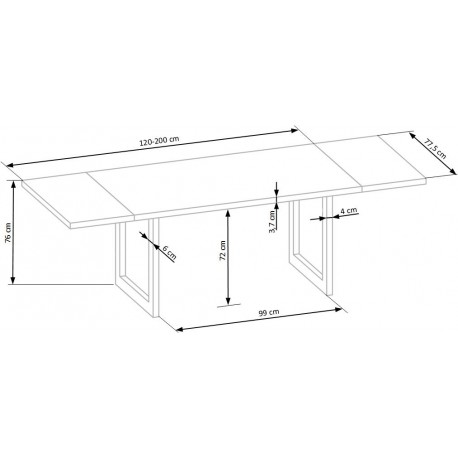 RADUS 120 bord i massivt træ