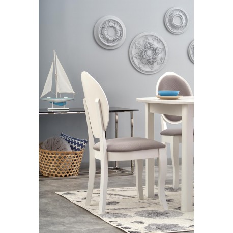 RINGO Ovalt Spisebord med udtræk 102cm udvides til 142cm - Hvid