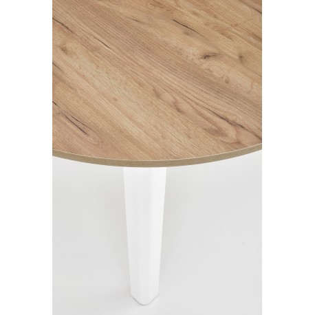 RINGO Ovalt spisebord med udtræk 102cm udvides til 142cm - Håndværks eg / Hvid