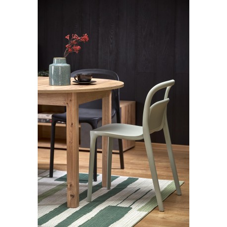RINGO Rundt Spisebord med udtræk 102cm udvides til 142cm - Håndværk eg / håndværk eg