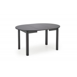 RINGO Rundt spisebord med udtræk 102cm udvides til 142cm - Sort
