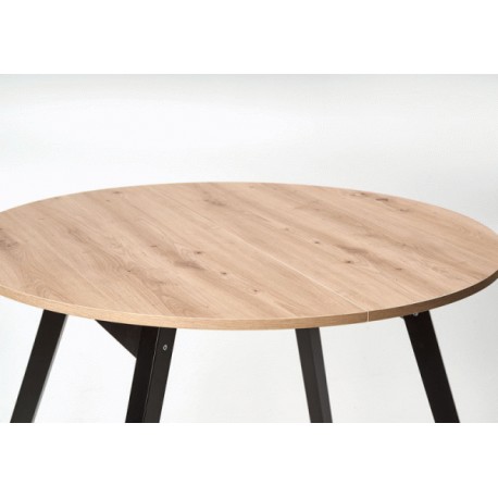 RUBEN Rundt spisebord med udræk 102cm udvides til 142cm - Håndværksegetræ