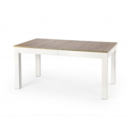 SEWERYN Spisebord med udtræk 160cm udvides til 300cm - Sonoma eg /Hvid