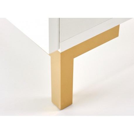 SILVIA natbord, Hvid - guld
