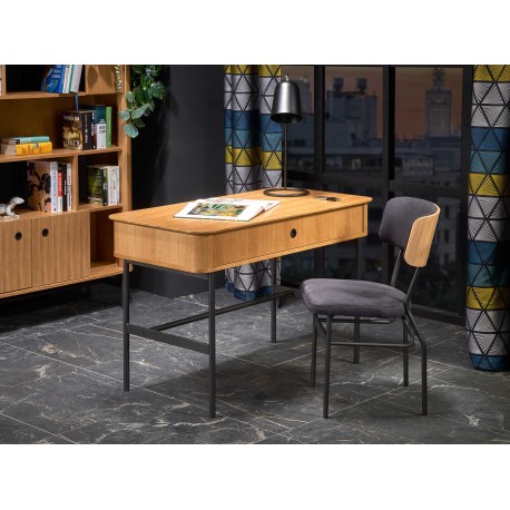 SMART B-1 skrivebord - Naturlig eg - Sort
