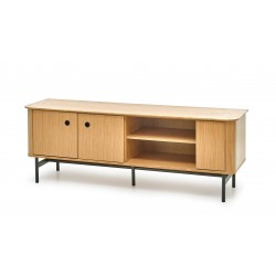 SMART RTV-1 TV bord - Naturlig eg/Sort