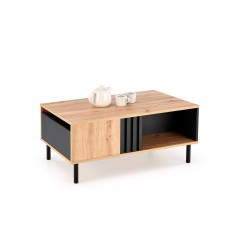 SONIA sofabord 100 x 60 cm - Håndværkseg / Sort