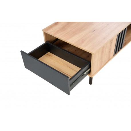 SONIA sofabord 100 x 60 cm - Håndværkseg / Sort