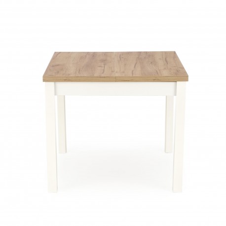 TIAGO SQUARE Spisebord med udtræk 90cm udvides til 125cm - Craft eg / Hvid