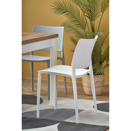 TIAGO SQUARE Spisebord med udtræk 90cm udvides til 125cm - Craft eg / Hvid