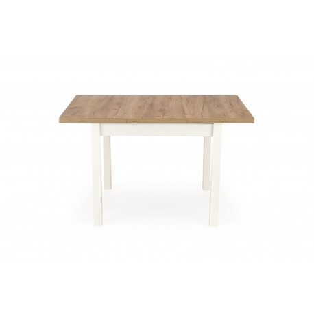 TIAGO SQUARE Spisebord med udtræk 90cm udvides til 125cm - Craft eg / Hvid