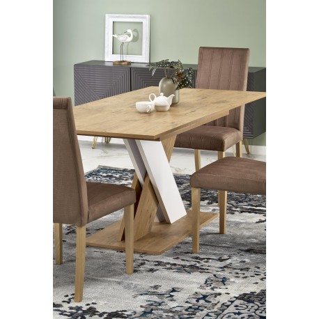 XARELTO Spisebord med udtræk 130cm udvides til 175cm - Eg / Hvid